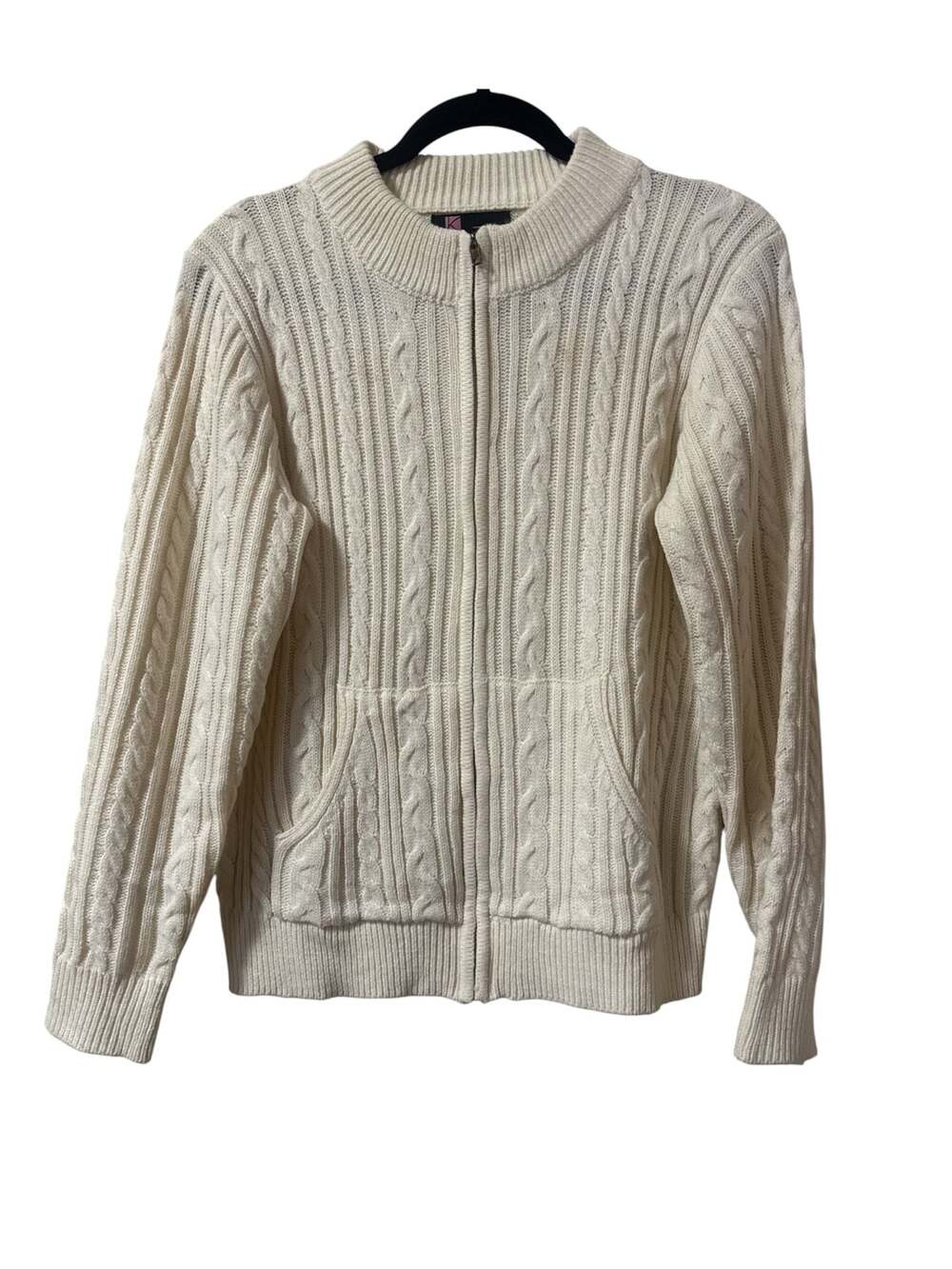 Kancy Kole Women's Full-Zip Cable Knit Sweater Jacket